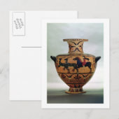 Etrusco-Ionische Hydria mit schwarzer Figur Postkarte (Vorne/Hinten)