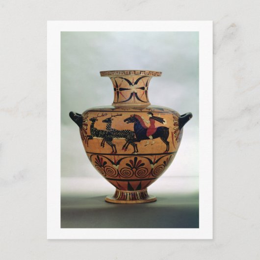 Etrusco-Ionische Hydria mit schwarzer Figur Postkarte (Vorderseite)