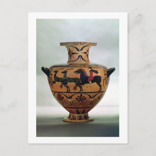 Etrusco-Ionische Hydria mit schwarzer Figur Postkarte