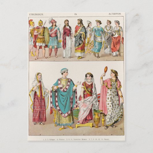 Etruskanisches Kleid Postkarte (Vorderseite)
