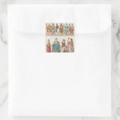 Etruskanisches Kleid Quadratischer Aufkleber (Tasche)