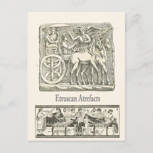 Etruskische Artifakte 5 Postkarte (Vorderseite)