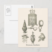 Etruskische Artifakte 6 Postkarte (Vorne/Hinten)