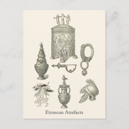 Etruskische Artifakte 6 Postkarte (Vorderseite)