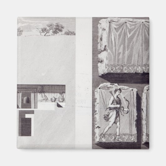 Etruskische Gräber, c. 1780 Magnet (Vorne)