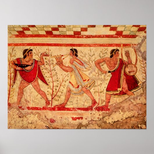 Etruskische Musiker Poster (Vorne)