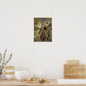 Etruskische Vase mit Blume Poster (Küche)