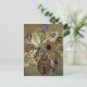 Etruskische Vase mit Blume Postkarte (Stehend Vorderseite)