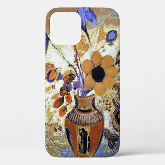 Etruskische Vase mit Blume, Redon Case-Mate iPhone Hülle (Rückseite)