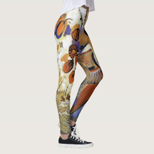 Etruskische Vase mit Blume, Redon Leggings (Rechts)