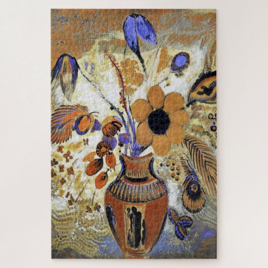 Etruskische Vase mit Blume, Redon Puzzle (Vertikal)