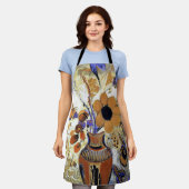 Etruskische Vase mit Blume, Redon Schürze (Getragen)