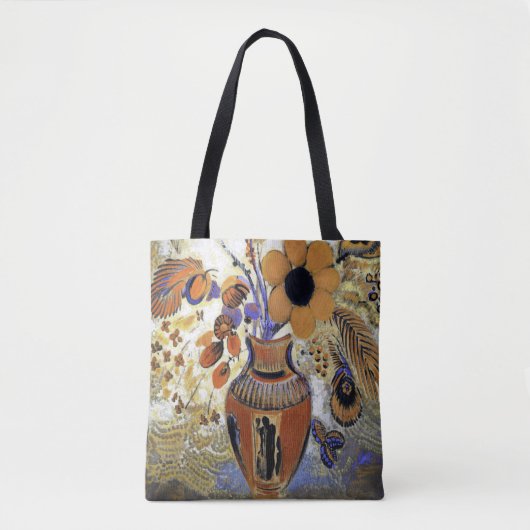 Etruskische Vase mit Blume, Redon Tasche (Vorderseite)