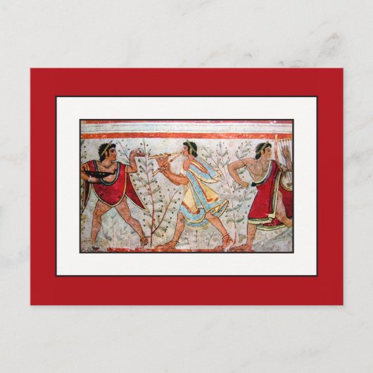 Etruskischer Tänzer und Musiker Postkarte (Vorderseite)