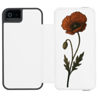 Étui portefeuille pour iphone 6 Red poppy, wild el Incipio Watson™ iPhone 5 Geldbörsen Hülle