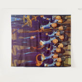 Etwa 1800 europäische Militärmusiker drucken Wandteppich (Vorderseite (Horizontal))