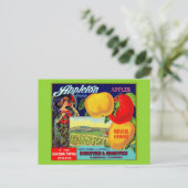 etwa 1900 Appleton-Äpfel-Kratetikett Postkarte (Stehend Vorderseite)