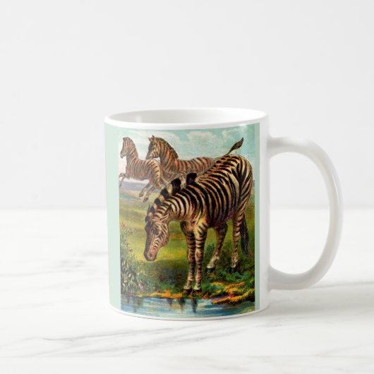 etwa 1900 Zebras-Druck Kaffeetasse (Rechts)