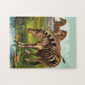etwa 1900 Zebras-Druck Puzzle (Horizontal)