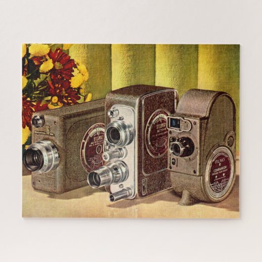 etwa 1950 Zuhause-Filmkameras Puzzle (Horizontal)