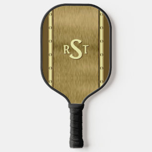 Etwa 3 Anfangsbuchstaben Monogramm gebürstetes Met Pickleball Schläger