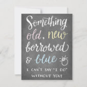 Etwas Altes | Bridesmaid Einladung (Vorderseite)