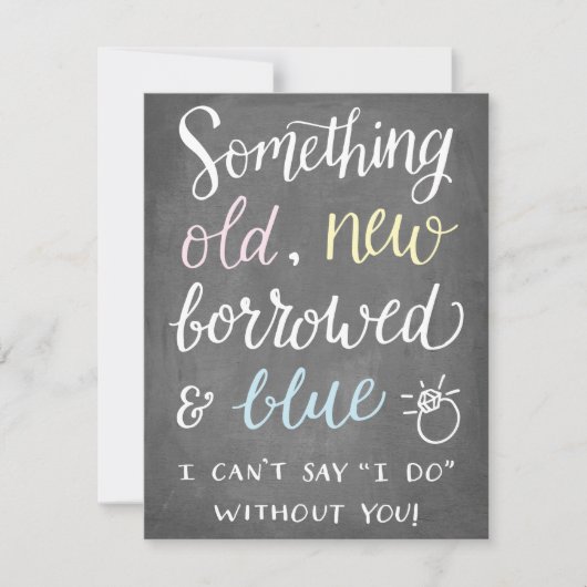 Etwas Altes | Bridesmaid Einladung (Vorderseite)