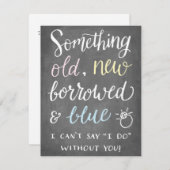 Etwas Altes | Bridesmaid Einladung (Vorne/Hinten)