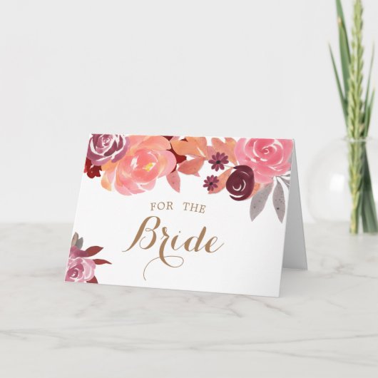 etwas Altes neu geborgtes und blaues Brautkarte Karte (Vorderseite)