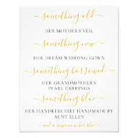 Etwas Altes Neues Unterschreiben für Brautparty