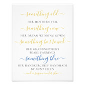 Etwas Altes Neues Unterschreiben für Brautparty Fotodruck (Vorne)