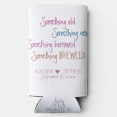 Etwas Altes Neugeborenes Braut Gastgeschenk Hochze Selters Dosenkühler (Rückseite)