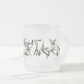 Etwas angefochtene Weihnachtslicht-Tasse Mattglastasse (VorderseiteRechts)