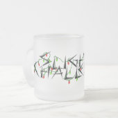 Etwas angefochtene Weihnachtslicht-Tasse Mattglastasse (Vorderseite Links)