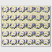 Etwas Blau: Baby's Breath & Flax Brautparty Geschenkpapier (Flach)