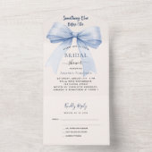 Etwas Blau bevor ich beuge Brautparty uAwg All In One Einladung (Innen Boden)