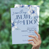 Etwas Blau bevor ich Blue Blume Bridal Einladung