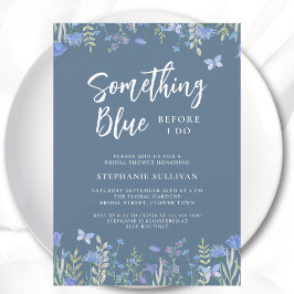 Etwas Blau bevor ich Blue Brautparty mache Einladung