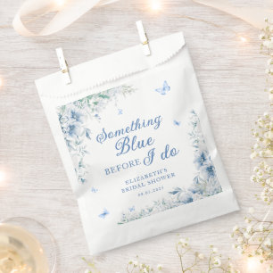 Etwas Blau bevor ich Blue Chic Brautparty mache Geschenktütchen