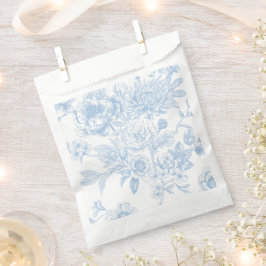 Etwas Blau, bevor ich Blue Floral Toile Geschenktütchen