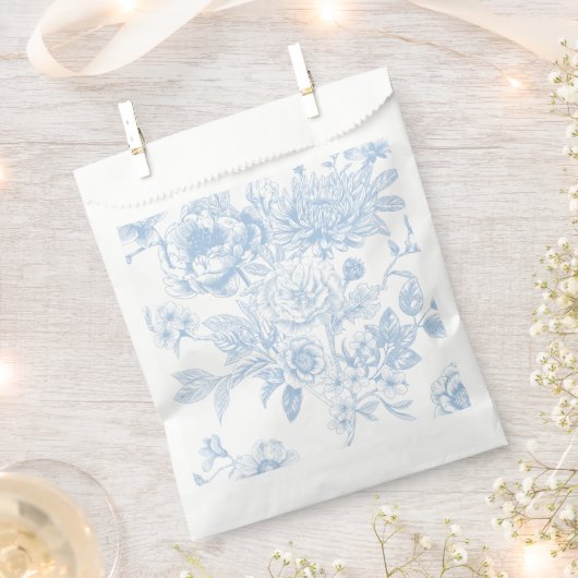 Etwas Blau, bevor ich Blue Floral Toile Geschenktütchen (Ausgeschnitten)