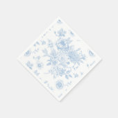 Etwas Blau, bevor ich Blue Floral Toile Serviette (Ecke)
