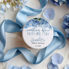 Etwas Blau bevor ich Blue Hydrangea Bridal Runder Aufkleber