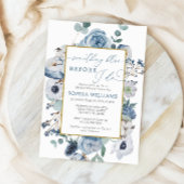 Etwas Blau, bevor ich Blue Rose Brautparty Einladung