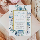 Etwas Blau, bevor ich Blue Rose Brautparty Einladung