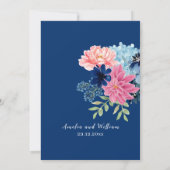 Etwas Blau bevor ich blühende Hochzeit mache Einladung (Rückseite)