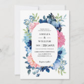 Etwas Blau bevor ich blühende Hochzeit mache Einladung (Vorderseite)