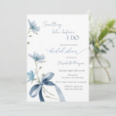 Etwas Blau, bevor ich Blume verbringe Einladung (Stehend Vorderseite)