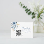Etwas Blau bevor ich Blumen Hochzeit Registrierung Begleitkarte (Stehend Vorderseite)