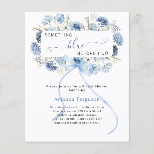 Etwas Blau bevor ich Blumendusche mache (Vorderseite)